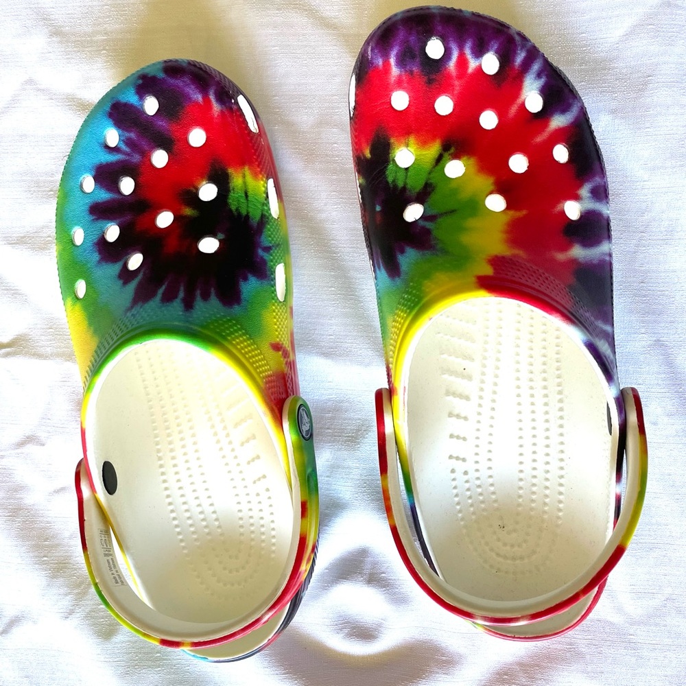 Crocs Tie Dye Mens 9/Womens 11 Like New